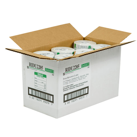DateIt™ LABEL TRILINGUAL ITEM/DATE/USE BY REMOVABLE GREEN FRIDAY 2X2