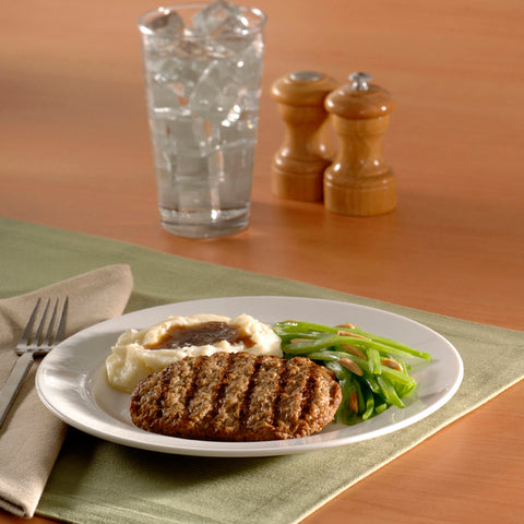 Advance Food Down Home Beef Salisbury Steak, 4 Ounce -- 40 per case.