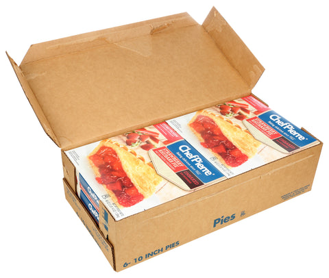 Sara Lee Chef Pierre Traditional Unbaked Strawberry Rhubarb Fruit Pie, 10 inch -- 6 per case.