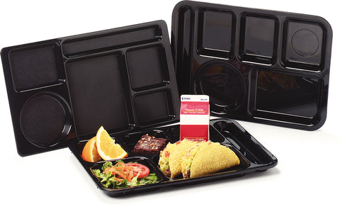 Carlisle TRAY SERVING LEFT-HAND 6-COMPARTMENT SLATE BLUE 10X14