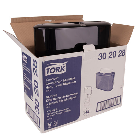 Tork Xpress® DISPENSER TOWEL MILTIFOLD COUNTERTOP BLACK
