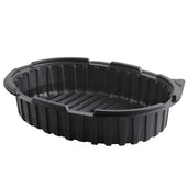 Crisp Food Technologies® CONTAINER PLASTIC POLYPROPYLENE BLACK 1 COMPARTMENT OVAL 11