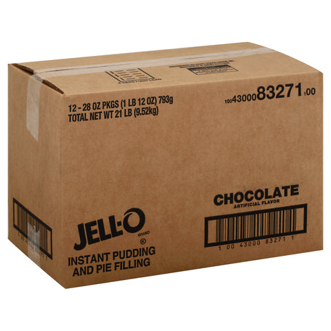 Pudding Jello Instant Chocolate 12 Case 28 Ounce