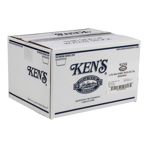 Ken's Foods DRESSING VINAIGRETTE OLIVE OIL W/ BALSAMIC VINEGAR ALL NATURAL SINGLE SERVE CUP REFRIGERATED