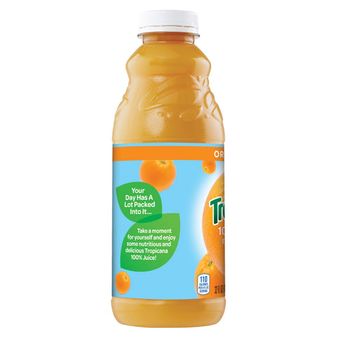 Tropicana JUICE ORANGE 100% PLASTIC BOTTLE