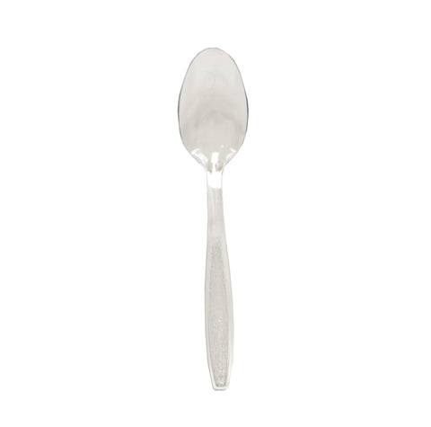 SOLO Cup Company Guildware Heavyweight Plastic Cutlery, Teaspoons, Clear, 1000/Carton