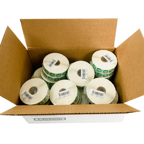 National Checking Company Dateit Green Trilingual Permanent Label - Friday, 0.75 inch Circle -- 2000 per case.