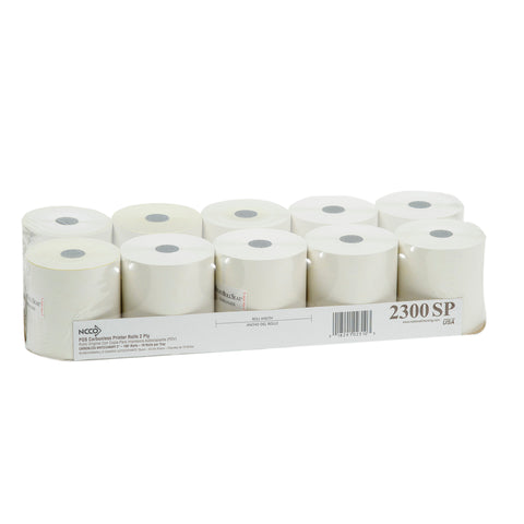National Checking Company White/Canary Carbonless 2 Ply Register Roll Tape, 3 inch -- 30 per case.