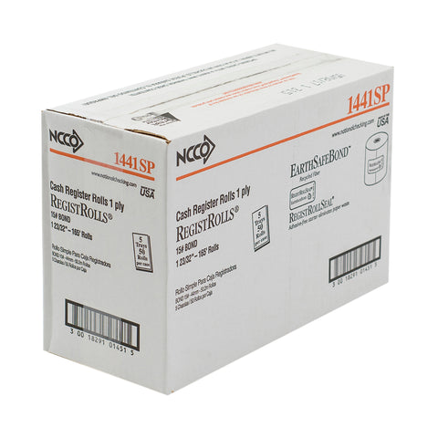 Register Roll White 1-ply 44mx165'