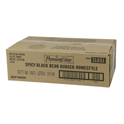 Morning Star Farms Chipotle Black Bean Homestyle Burger, 4.25 Ounce -- 48 per case