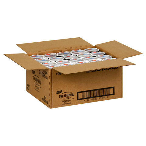 Kraft Philadelphia Light Cream Cheese - Cup, 1 Ounce -- 100 per case.