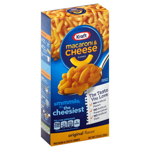 Kraft Dinners Macaroni and Cheese - Entree, 7.25 Ounce -- 35 per case.