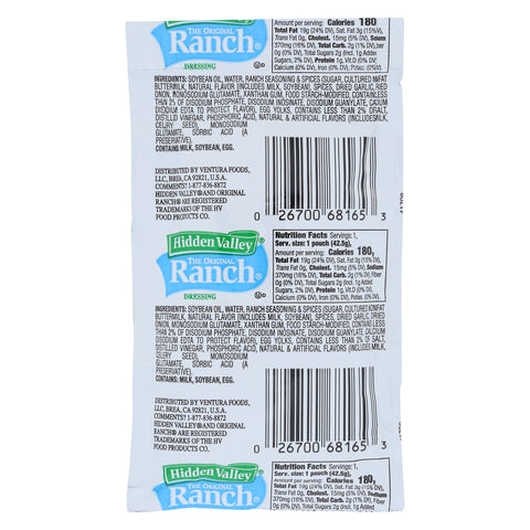 Dressing Ranch Original Single Serve Packet