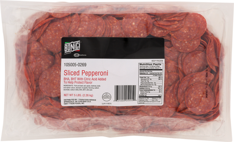 Tyson Bonici Orange Pepperoni Colour Stable Pizza Topping, 5 Pound -- 2 per case.