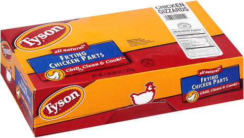 Tyson Raw Chicken Gizzard, 5 Pound -- 6 per case.