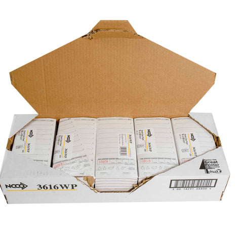 National Checking Company Waitrpad Paper - 1 Part White, 13 Line, 3.5 x 6.75 inch -- 5000 per case.