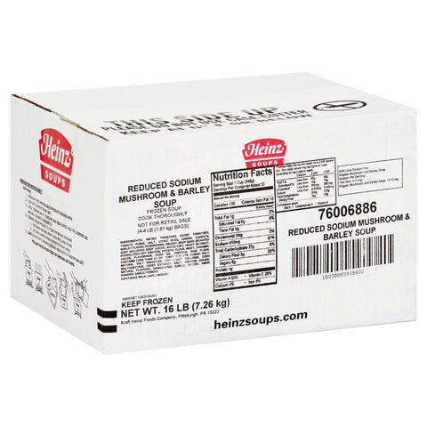 Heinz Reduced Sodium Mushroom and Barley Soup, 4 Pound Bag -- 4 per case