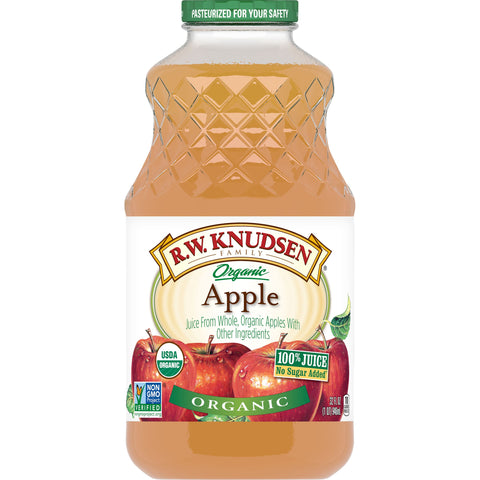 RW Knudsen BEVERAGE JUICE APPLE UNFILITERED ORGANIC GLASS