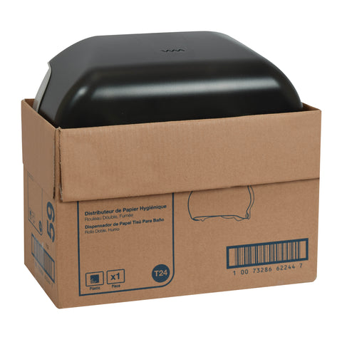 Don Brand DISPENSER TOILET TISSUE 2 ROLL-SIDE BY SIDE GREY