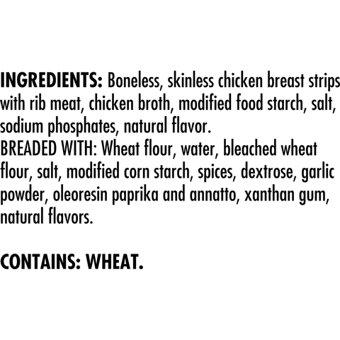 Chicken Breast Strips Crispy Homestyle Breaded, Fritter, Fc, Cash N' Carry Pack 4373-0928