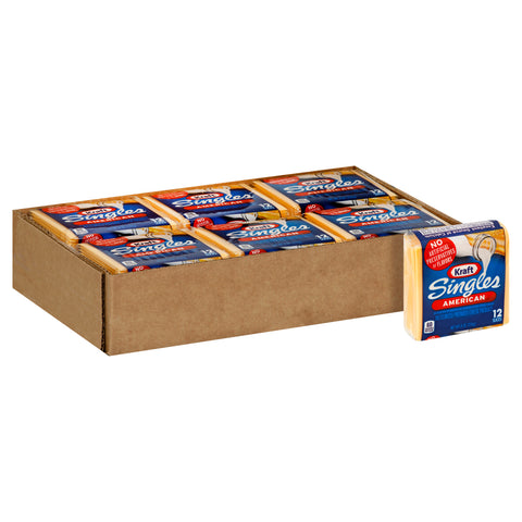 Kraft American Sliced Cheese, 8 Ounce -- 12 per case.