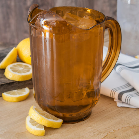 Pitcher Plastic Amber 60 Oz