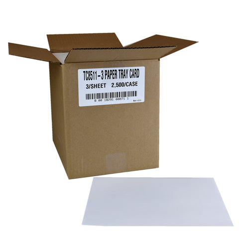 National Checking CARD TRAY 1 PLY WHITE 8.5X11 3 PER SHEET