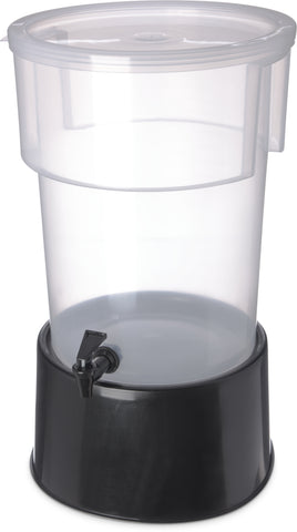 Carlisle ROUND DISPENSER W/BASE 5 GAL-BLACK