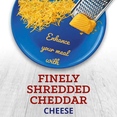 Kraft Zip Pak Natural Finely Shredded Sharp Cheddar Cheese, 8 Ounce -- 12 per case.