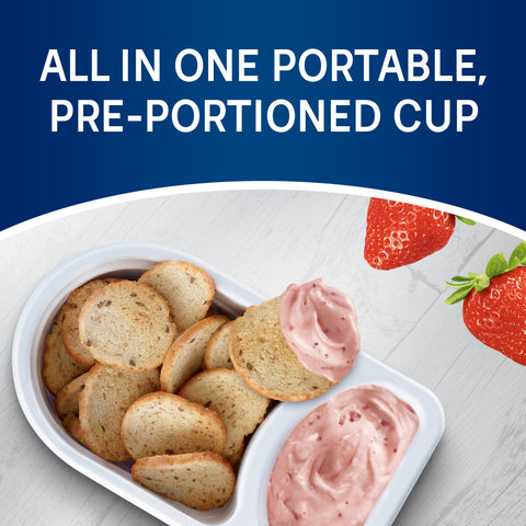 Philadelphia Strawberry Bagel Chips and Cream Cheese Dip, 2.5 Ounce -- 10 per case.