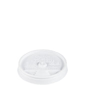 Lid Plastic White Sip Thru F/ Foam Cups & Containers