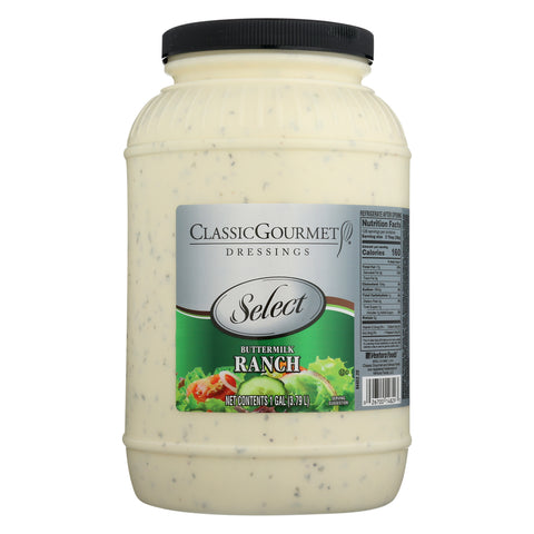 Classic Gourmet Select Buttermilk Ranch Dressing, 1 Gallon -- 4 per case.