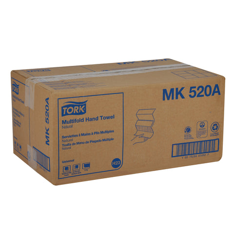 Tork Natural Multifold Hand Towel, 9.13 x 9.5 inch - 250 per pack -- 16 packs per case