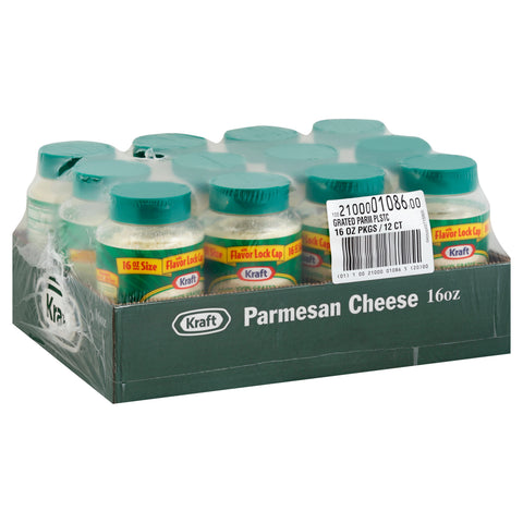 Kraft Grated Parmesan Cheese - Plastic, 16 Ounce -- 12 per case.