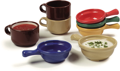 Carlisle BOWL SOUP HANDLED SUNSET ORANGE 4-5/8