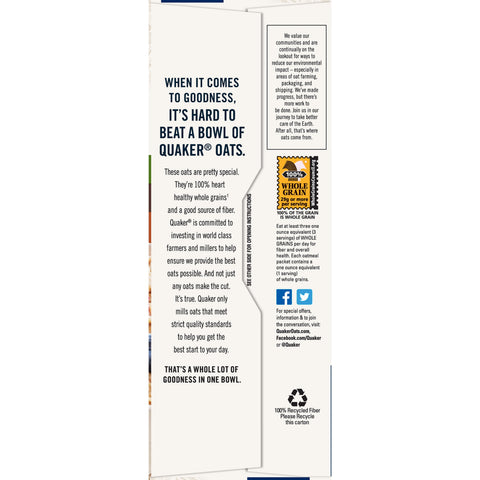 Quaker® CEREAL INSTANT OATS VARIETY PACK 15.1 OZ