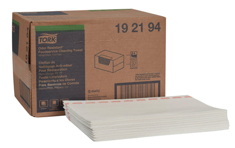 Wiper Towel Antimicrobial Heavy-duty Foodservice Cloth 1/4 Fold White 13x21