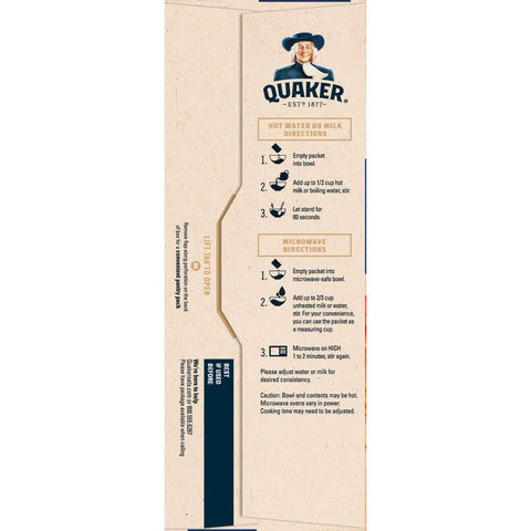 Quaker® CEREAL INSTANT OATS VARIETY PACK 15.1 OZ