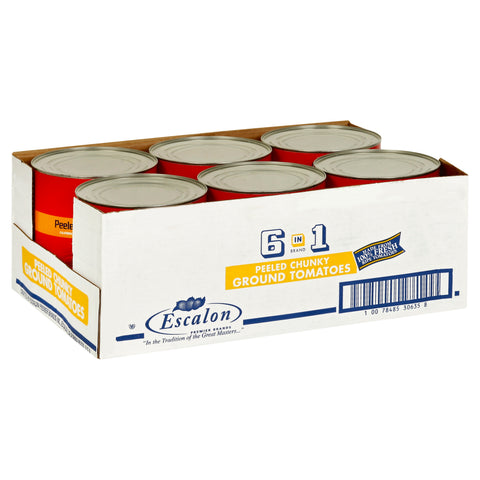 6 In 1 Peeled Chunky Tomatoes with Heavy Puree, 6.563 Pound -- 6 per case.