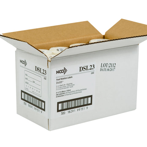 National Checking Company Dateit Dissolvable Label - Use By, 2 x 3 inch -- 250 per case.
