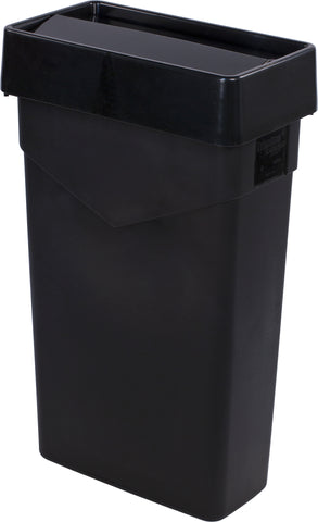 Carlisle LID CONTAINER WASTE TRIMLINE™ RECTANGLE SWING TOP BLACK 15 AND 23 GAL