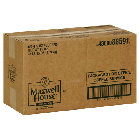 Maxwell House Special Delivery Decaffeinated Ground Coffee, 1.5 ounce -- 42 per case