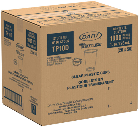 Solo Ultra Clear PET Cold Cup, 10 Ounce -- 1000 per case