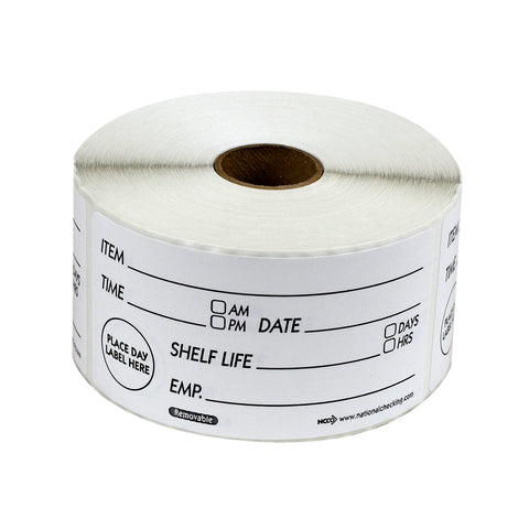National Checking Company Shelf Life Removable Label, 2 x 4 inch -- 500 per case.