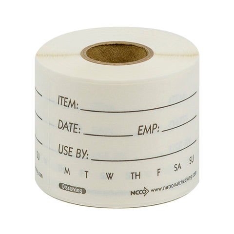 National Checking Company Dateit Dissolvable Label - Use By, 2 x 3 inch -- 250 per case.