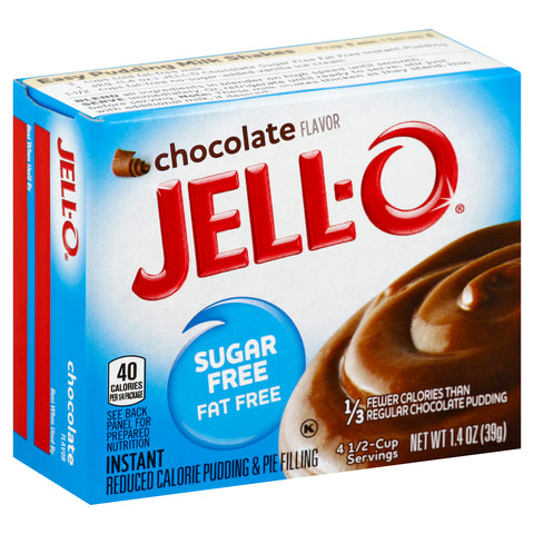 Jello Sugar/Fat Free Instant Chocolate Pudding, 1.4 Ounce -- 24 Case