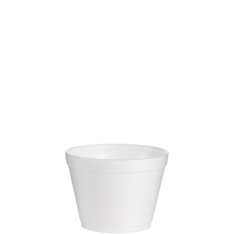 Dart J Cup Expanded Polystyrene Foam White Heavy Duty Insulated Squat Food Container, 16 Ounce -- 500 per case