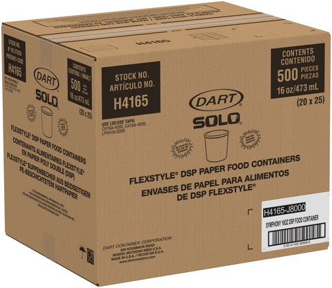 Dart Solo Flexstyle Symphony Design Double Sided Poly Paper Container, 16 Ounce -- 25 per case