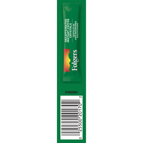 Folgers Decaffeinated Instant Coffee, 0.42 Ounce -- 12 per case.