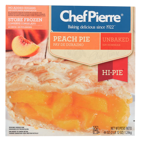 Sara Lee Chef Pierre Peach High Pie, 44 Ounce -- 6 per case.